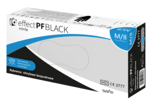 Black nitrile gloves