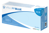 Blue nitrile gloves